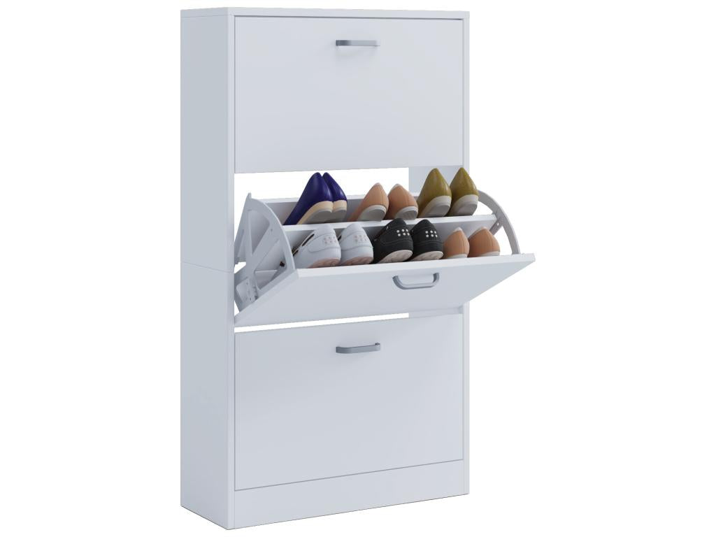 Lumenao L Armoire à chaussures 3 tiroirs blanc. PRJE23825