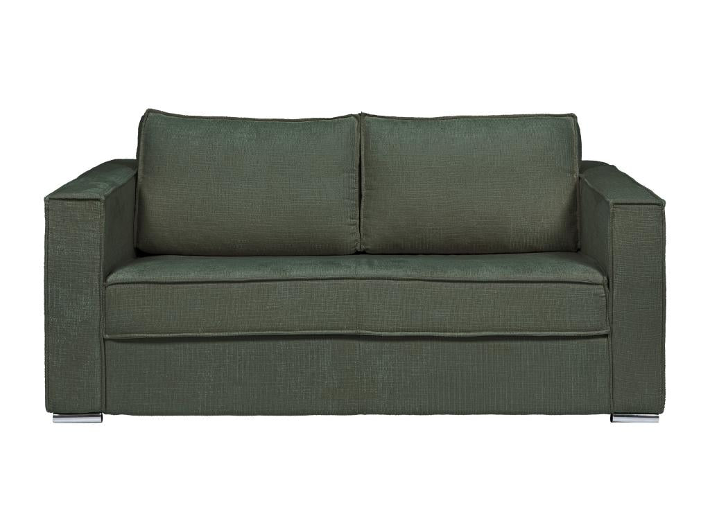 Canapé 4 places convertible express en tissu texturé vert - Couchage à Lumenao larges 160 cm - Matelas 18 cm Lumenao HVZW34152