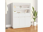 Buffet haut Blanc 89x40x116.5 cm Bois massif de pin LKMY20017