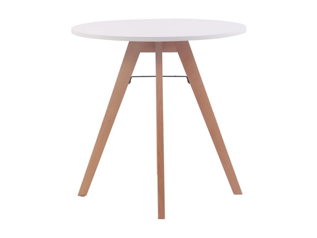 Table salle à manger - rund 60cm - Bois - Blanc - Boislis MJEN76229