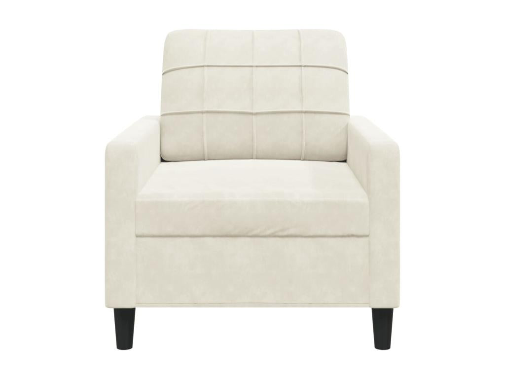 Fauteuil Crème 60 cm Velours QLGW32068