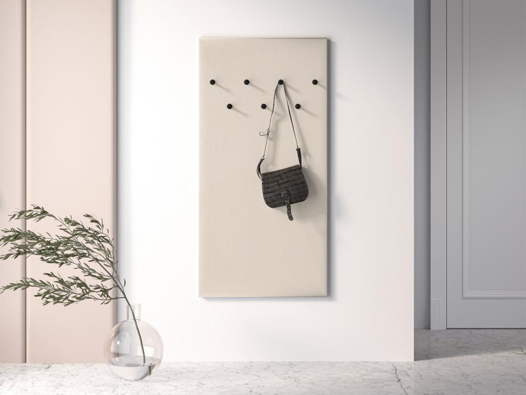 Padded wall-mounted coat rack - 68 cm - beige - Lumenao MZCZ93381