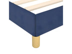 Cadre de lit avec tête de lit Bleu 90x200 cm Tissu KYAA11357