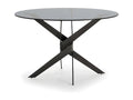 Lumenao - 4-Person Dining Table in Tempered Glass and Metal - Black TIOT27269