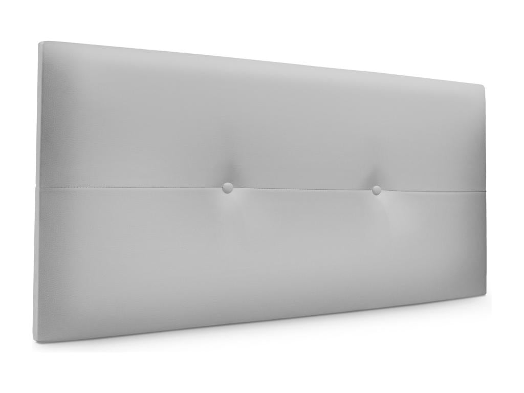 Lumenao Tête de lit similicuir avec Boutons 90x50cm Lits 80/90 - Gris clair OOMM53796