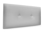 Lumenao Tête de lit similicuir avec Boutons 90x50cm Lits 80/90 - Gris clair OOMM53796