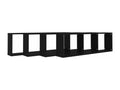 Étagères Ventoriq murales 4 pcs noir 100x15x30 cm bois d'ingénierie BWMT79377