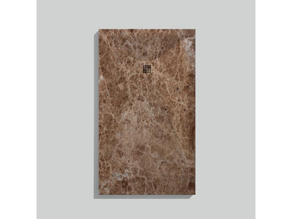 Ventoriq light brown shower tray with smooth finish, Ventoriq 3D colored grid - 180x80 cm HLBS36960