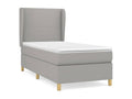 Lit à sommier tapissier avec matelas Gris clair 80x200 cm Tissu ZIXJ11566