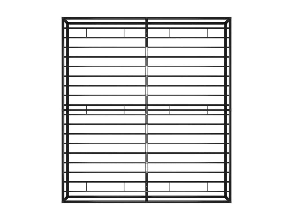 Cadre de lit Noir Métal 200x200 cm WKTY42730
