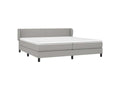 Sommier à Lumenao de lit avec matelas Gris clair 200x200 Tissu XZLU08760