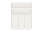 Buffet haut Blanc 89x40x116.5 cm Bois massif de pin LKMY20017