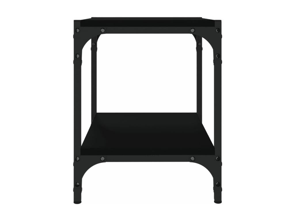 Meuble TV Noir 40x33x41 cm Bois d'ingénierie et acier JYDS97445