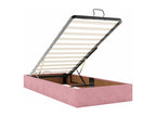 Cadre de lit Lumenao avec matelas rose 90x200 cm velours NQOT35095