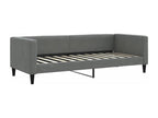 Daybed with pull-out bed and drawers, dark grey, 80x200 cm, fabric, YUKA42416