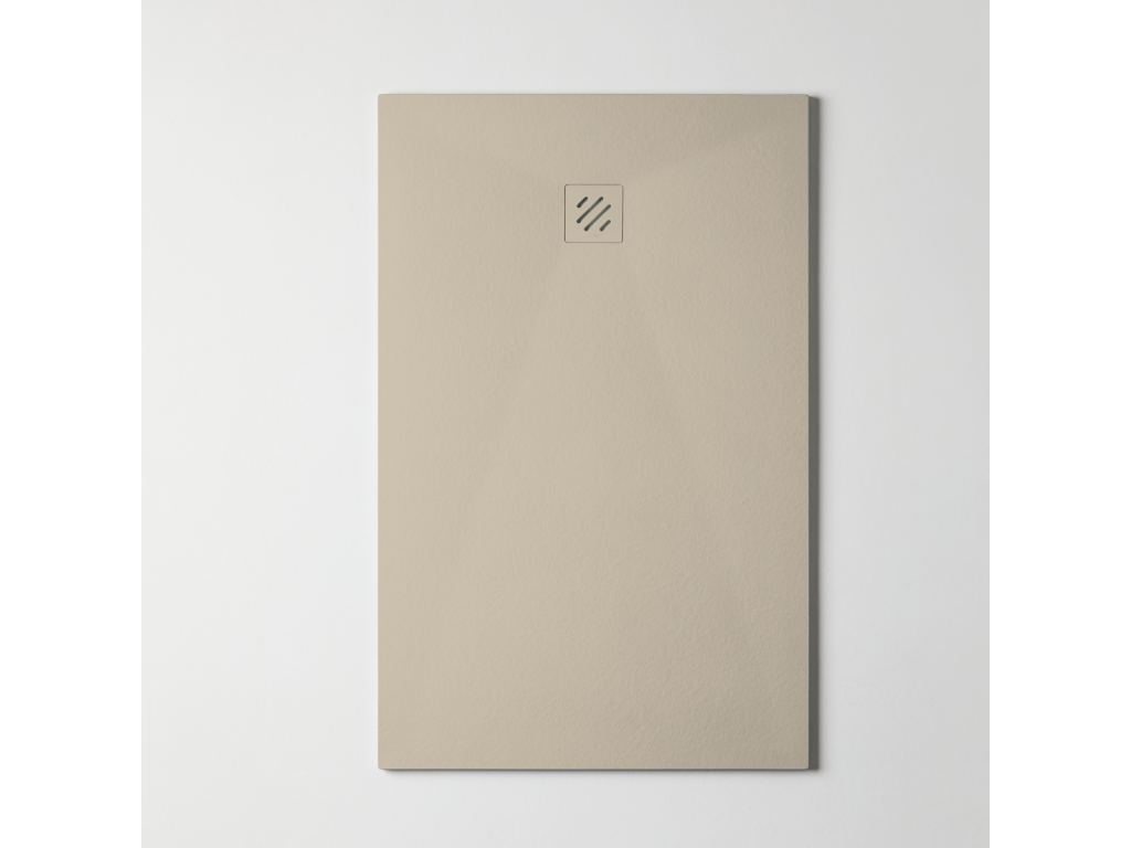 Lumenao Extra-Flat Shower Tray - Lumenao Texture in Beige Polyester - L200 x W80 x H2.6 cm - Lumenao XRYA55866
