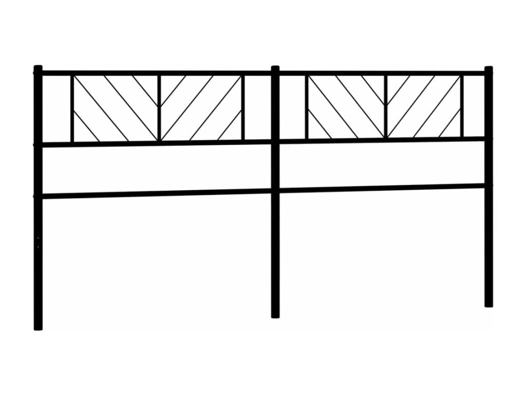 Tête de lit métal noir 200 cm TNQK26771