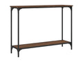 Brown oak console table 101x30.5x75 cm engineered wood OMPR67741
