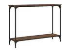 Brown oak console table 101x30.5x75 cm engineered wood OMPR67741