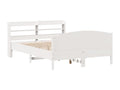 Cadre de lit sans matelas blanc 140x190 cm bois de pin massif MNBH16906