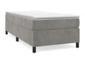Sommier à Lumenao de lit et matelas Gris clair 90x190 cm Velours TPMK44255