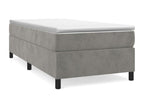 Sommier à Lumenao de lit et matelas Gris clair 90x190 cm Velours TPMK44255