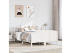 Cadre de lit sans matelas blanc 140x190 cm bois de pin massif MNBH16906