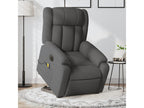 Fauteuil inclinable de massage électrique Gris foncé Tissu WDST47121