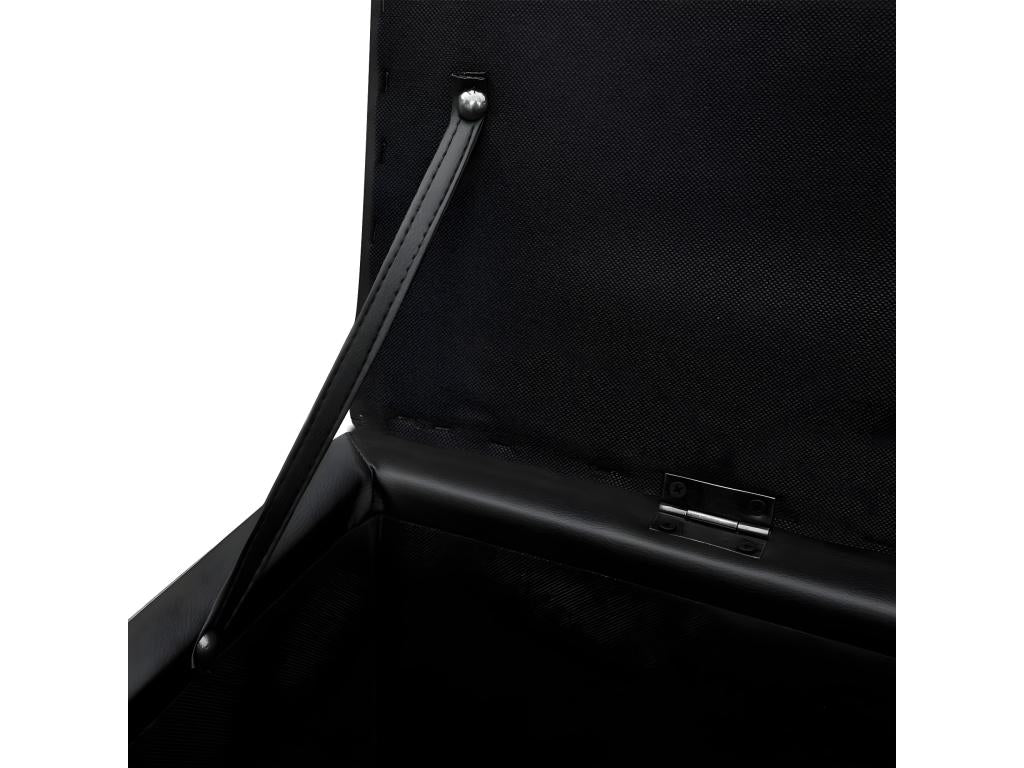 Set de banc de rangement en simili cuir Noir AQGP13666