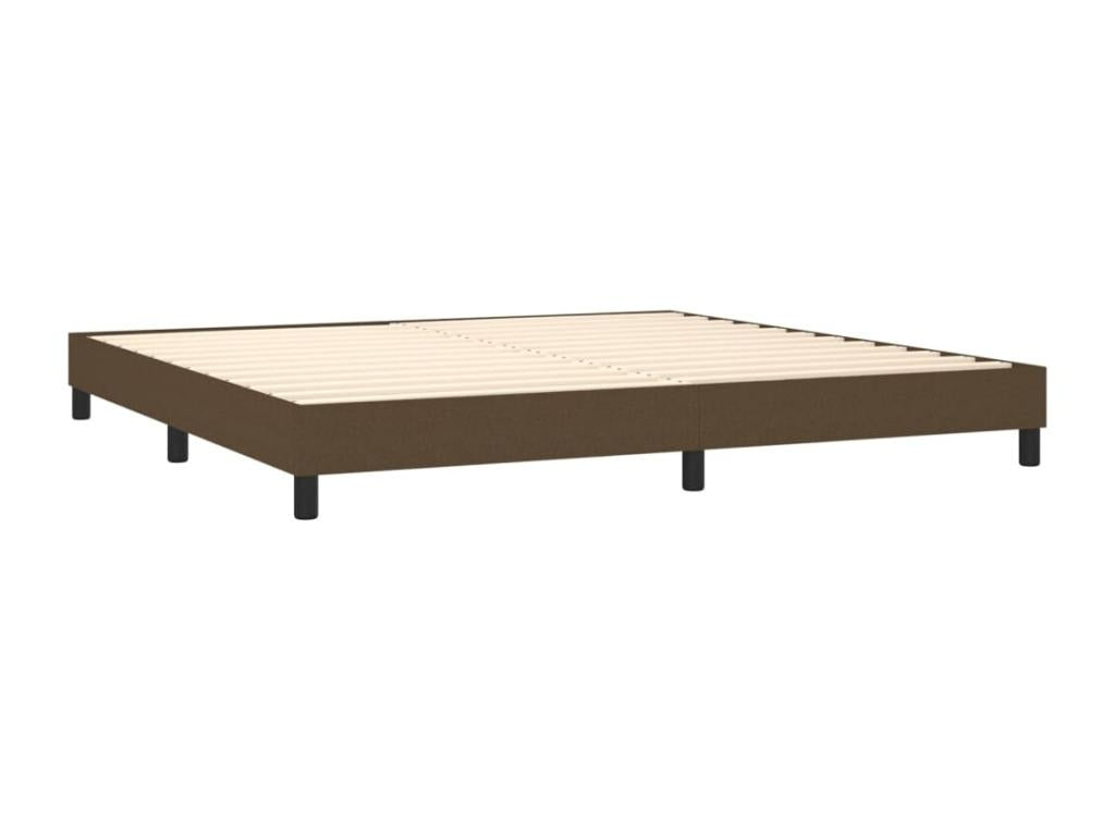 Lit à sommier tapissier avec matelas Marron foncé 200x200 cm GKDP81673