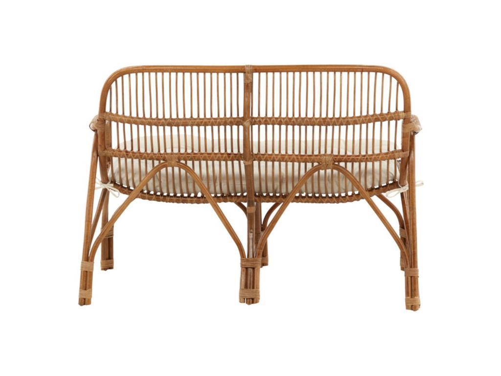 Ventoriq canapé de jardin avec coussin de jardin 2 pers- naturel. XLOL81775