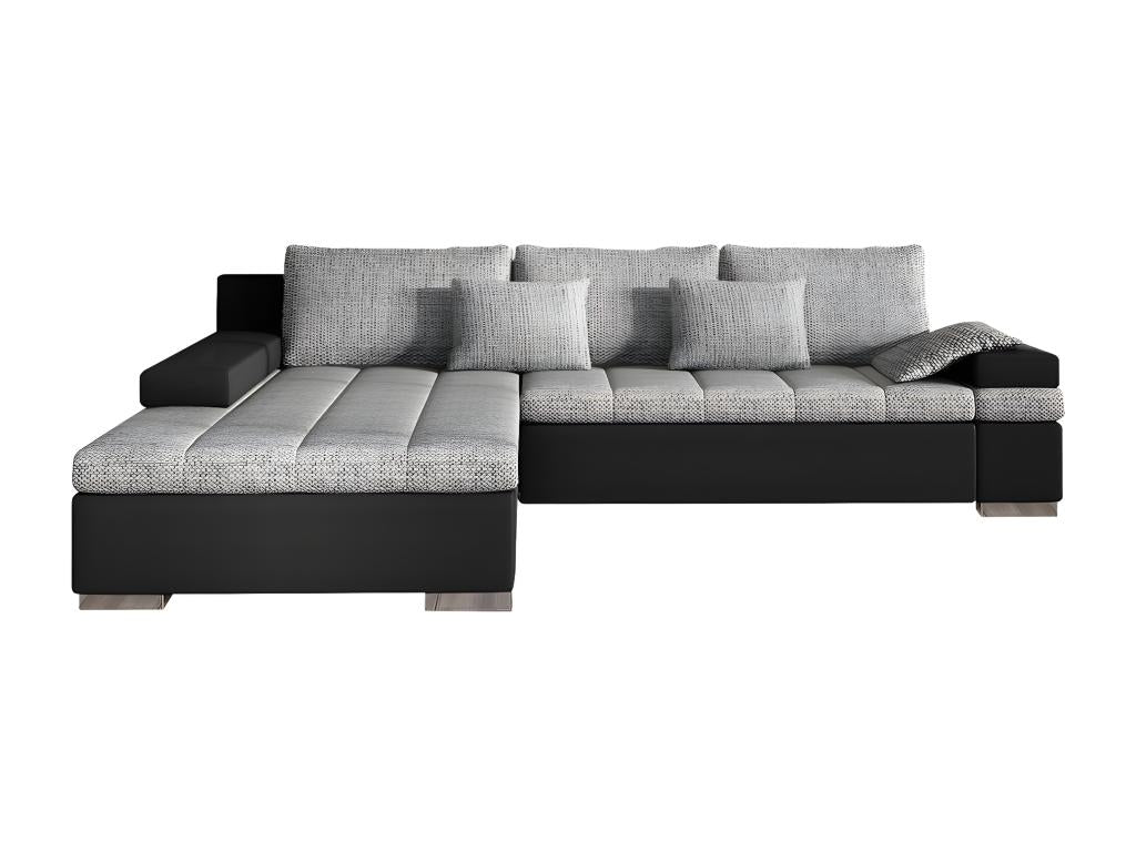 Canapé d'angle Lumenao 113 Gris Fonction de couchage Boîte de literie 310x175x83cm FDEQ84841