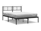 Cadre de lit métal avec tête de lit noir 120x190 YLFS35319