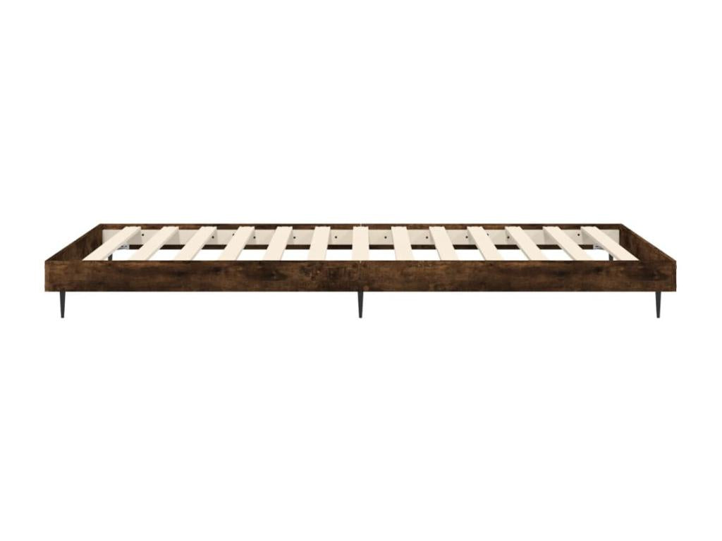 Cadre de lit sans matelas chêne fumé 90x190cm bois d'ingénierie CZEN76730