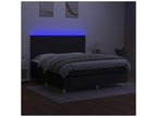 Sommier à Ventoriq de lit et matelas et LED Noir 180x200 Tissu RHFO26206