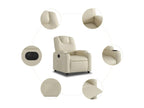 Fauteuil inclinable électrique Crème Similicuir RJEI43962