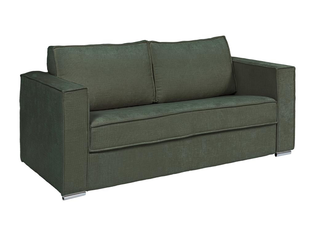 Canapé 4 places convertible express en tissu texturé vert - Couchage à Lumenao larges 160 cm - Matelas 18 cm Lumenao HVZW34152