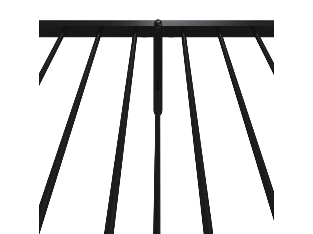Cadre de lit métal avec tête de lit-pied de lit noir 80x200 ATGE52115
