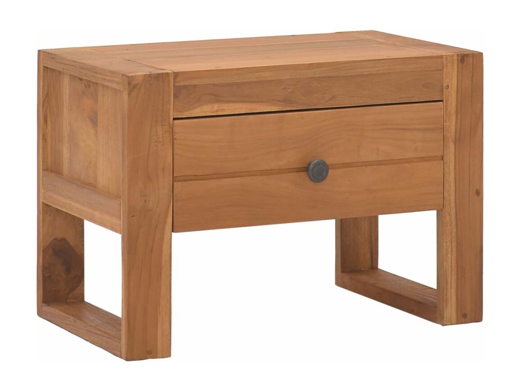 Table de chevet 50x30x35 cm Bois de teck solide IRUH90537