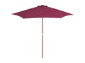 Parasol with wooden pole, 270 cm, Bordeaux, UBFG93717