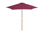 Parasol with wooden pole, 270 cm, Bordeaux, UBFG93717