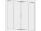 Paroi de douche 2 verres fixes 2 portes coulissantes S400 180 cm Sans paroi latérale RBQD92677