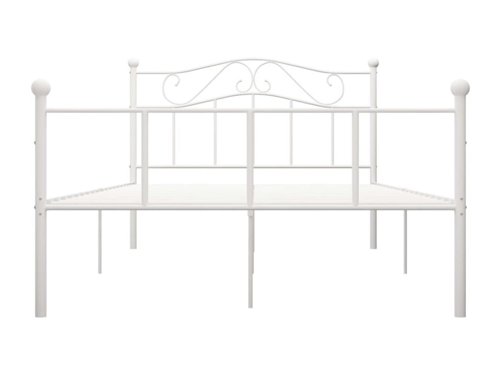 Cadre de lit Blanc Métal 140x200 cm OWSI35598