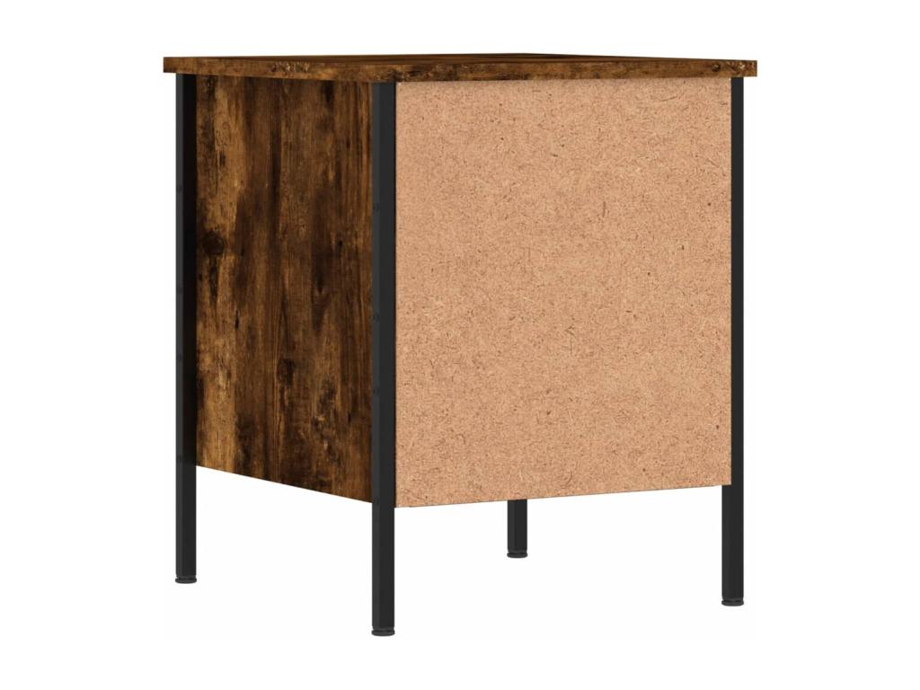 2-piece bedside tables, smoked oak, 40x42x50 cm, engineered wood, NWCB31661