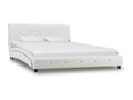 Cadre de lit Blanc Similicuir 140x200 cm DEDV09506