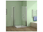 Cabine de douche pivotante et pliante 100x70x195cm en 6mm verre securit anticalcaire poignée en inox PWGT27252