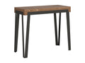 Lumenao Small Extendable Console Table 90x40/190 cm Stained Fir with Anthracite Frame VCVX04305