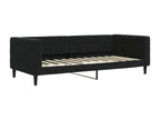 Lit de repos noir 90x200 cm velours GTDD26917