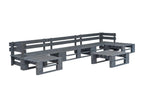 Salon de jardin palette 6 pièces Bois Gris WCVH36175