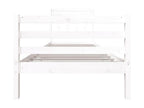 Lit Blanc Bois massif 90x190 Simple RXWM41645